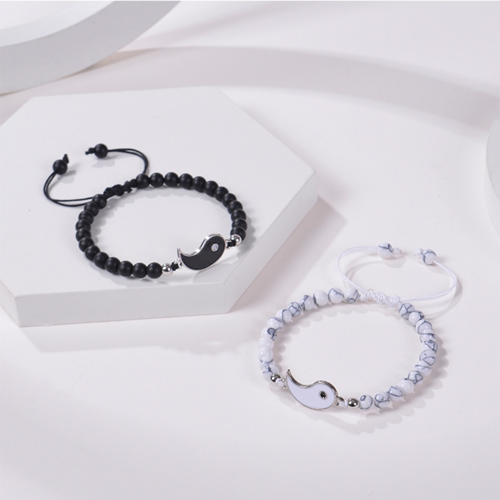 Natural Stone Turquise  Infinity Love him and her Bracelet